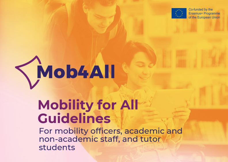 Mob4All guide cover with the name "Mobility for all Guidelines"